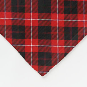Cunningham Tartan Red Black Kariert Fleecedecke
