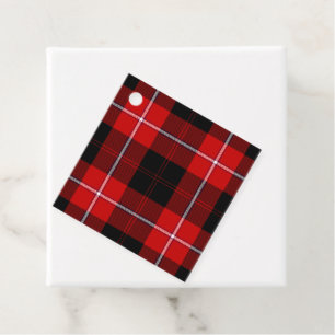 Cunningham Tartan Red Black Kariert Geschenkanhänger