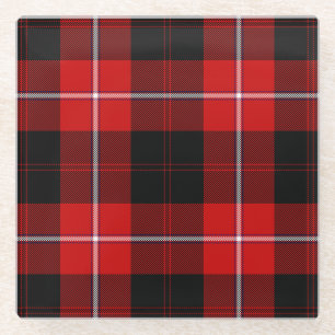 Cunningham Tartan Red Black Kariert Glasuntersetzer