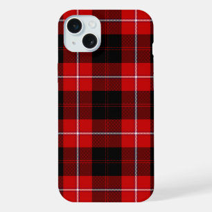 Cunningham Tartan Red Black Kariert iPhone 15 Plus Hülle