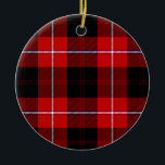 Cunningham Tartan Red Black Kariert Keramikornament<br><div class="desc">Cunningham Clan Tartan rot-schwarz kariert</div>