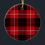 Cunningham Tartan Red Black Kariert Keramikornament<br><div class="desc">Cunningham Clan Tartan rot-schwarz kariert</div>