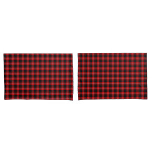 Cunningham Tartan Red Black Kariert Kissenbezug