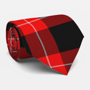 Cunningham Tartan Red Black Kariert Krawatte
