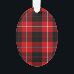 Cunningham Tartan Red Black Kariert Ornament<br><div class="desc">Cunningham Clan Tartan rot-schwarz kariert</div>