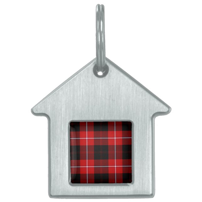 Cunningham Tartan Red Black Kariert Tiermarke (Vorderseite)