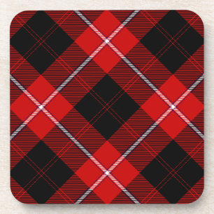 Cunningham Tartan Red Black Kariert Untersetzer