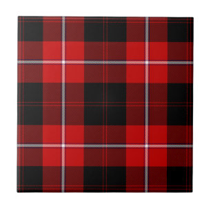 Cunningham Tartan Rot Schwarz Kariert Fliese