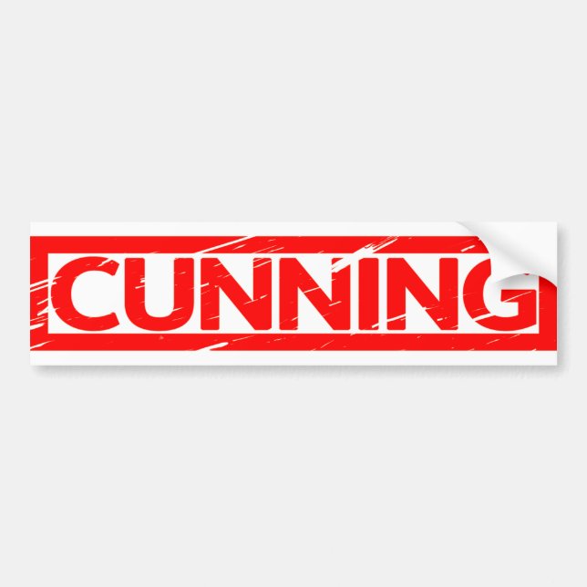 Cunnning Briefmarke Autoaufkleber (Vorne)