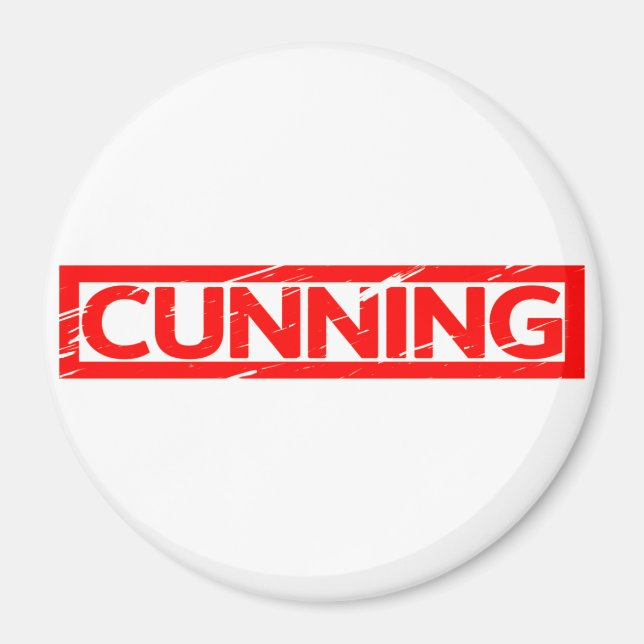 Cunnning Briefmarke Magnet (Vorne)