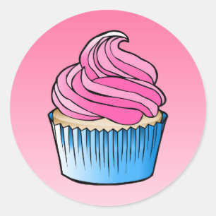 Cup Cake Classic Rund Sticker