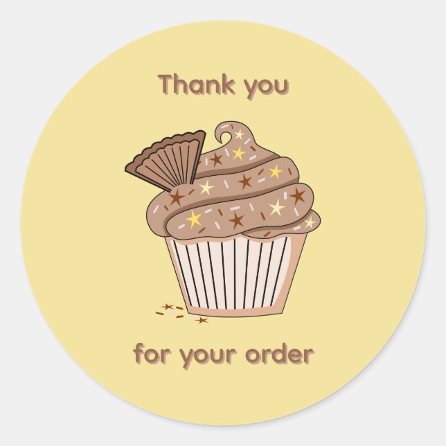 Cup Cake Danke, Aufkleber (Vorderseite)
