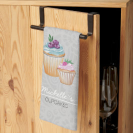 Cup Cakes und Frucht Wasserfarbe Geschirrtuch