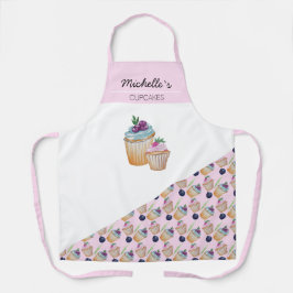 Cup Cakes und Frucht Wasserfarbe Schürze