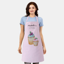 Cup Cakes und Frucht Wasserfarbe Schürze