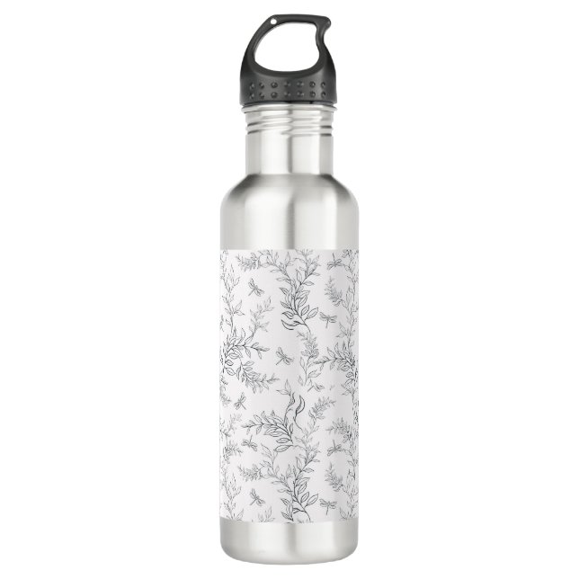 Cup-Design mit einem Muster im Stil der Linie ar Edelstahlflasche (Vorderseite)