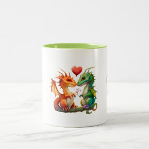 Cup - I Liebe U - Drachen Zweifarbige Tasse