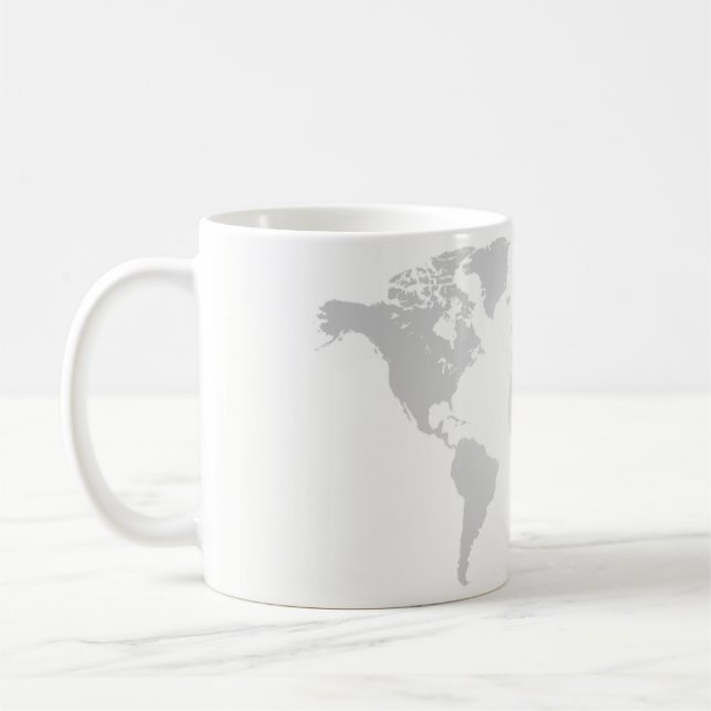 Cup - Kugel, Weltkarte Kaffeetasse (Links)