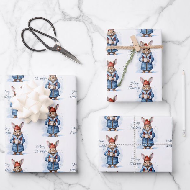 Cup mit heißer Schokolade Geschenkpapier Set (Vorderseite)