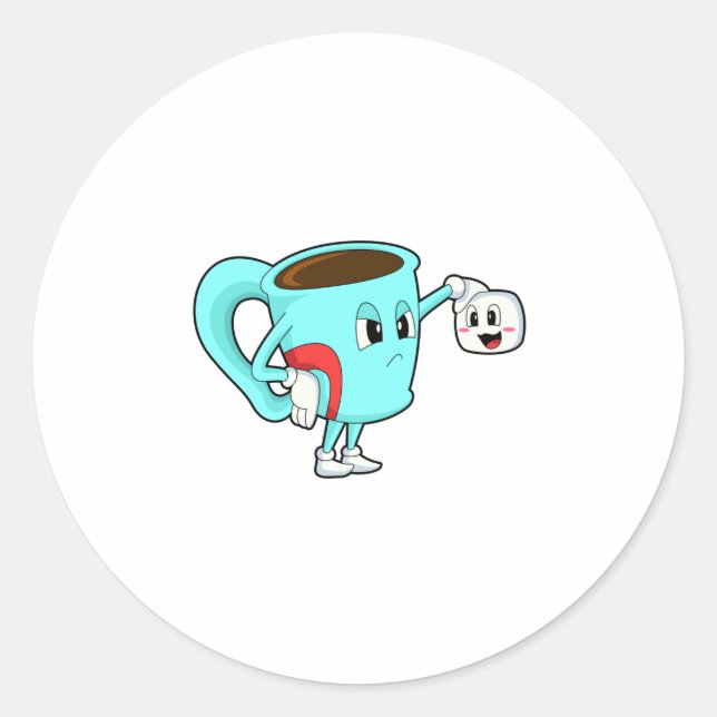 Cup mit Kaffee.PNG Runder Aufkleber (Vorderseite)