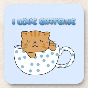 Cup of Cat-feine Kawaii Style Getränkeuntersetzer