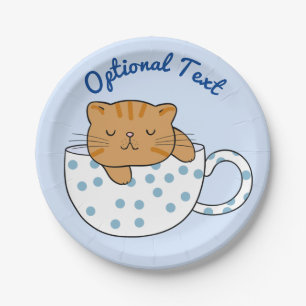 Cup of Cat-feine Kawaii Style Pappteller