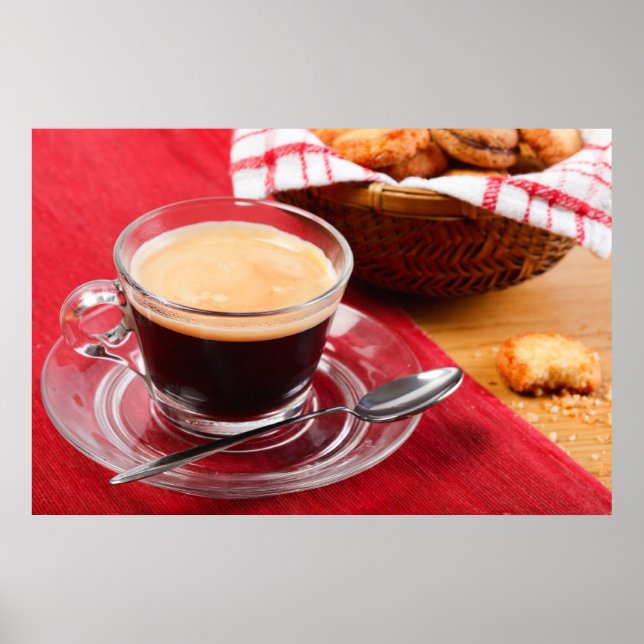 Cup of coffee and a cookie poster (Vorne)