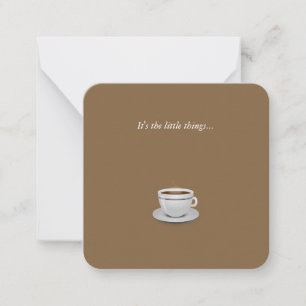 Cup of Coffee Mini Danke Note Card Mitteilungskarte