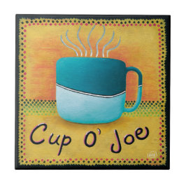 Cup of Joe Coffee Lover Keramik Tile Fliese