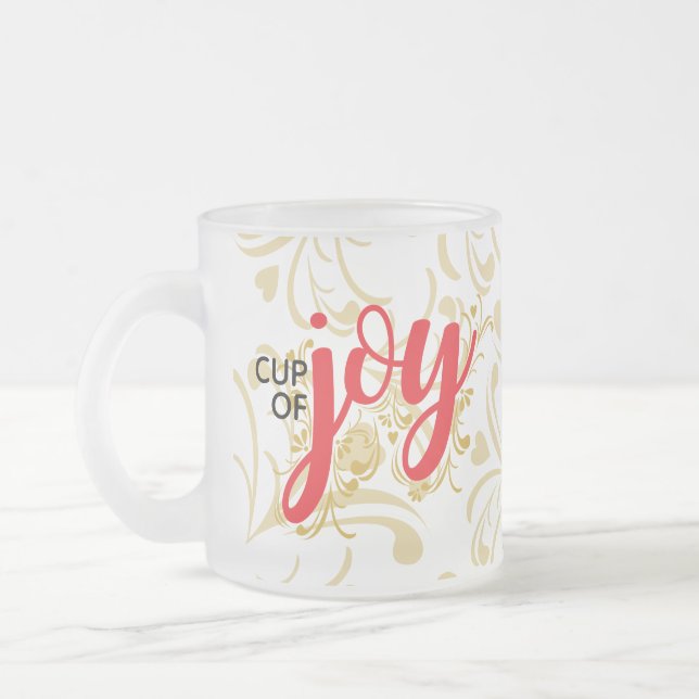 Cup of Joy Red and Gold personalized Mug Mattglastasse (Links)