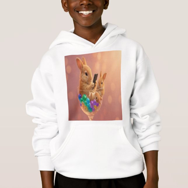 cup of rabbits hoodie (Vorderseite)