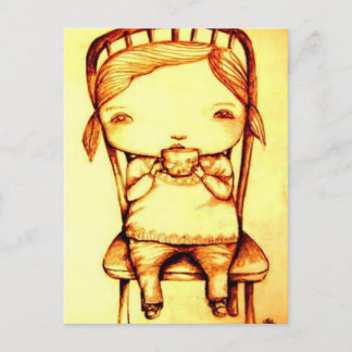 Cup of Tea @ Oma's Postcard, by Lyn Hurring Postkarte