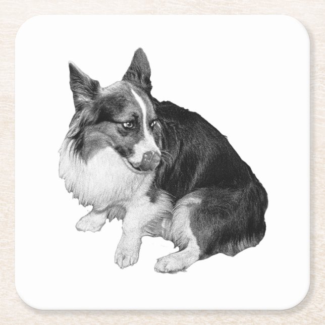 Cup Perle, Foxy Friend Rechteckiger Pappuntersetzer (Vorderseite)