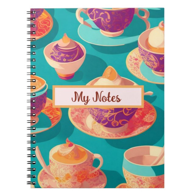 Cup und Saucer Inspirierte School Notizblock (Vorderseite)