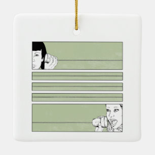 Cup und Streichelefon Keramikornament