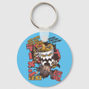 Cup von Ramen Noodle Monster, das japanische Mädch Schlüsselanhänger
