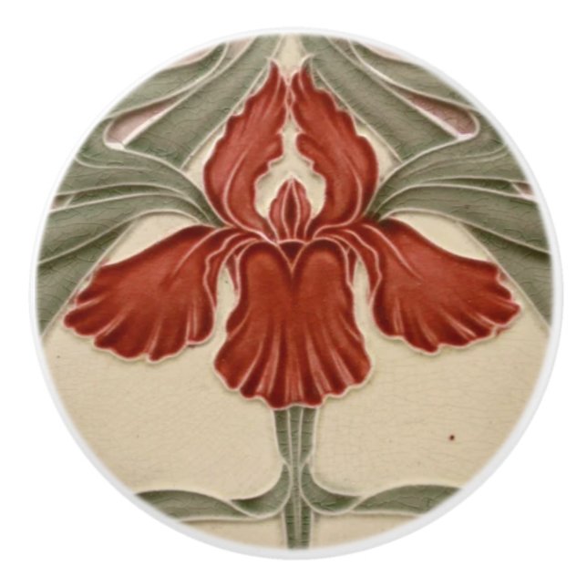 Cupboard en céramique et poignées de porte - Iris (Devant)