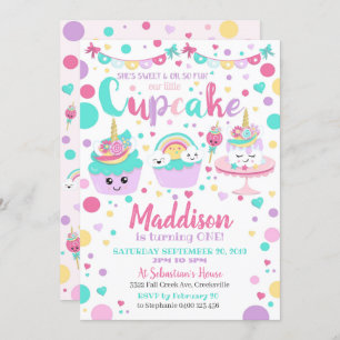 Cupcake 1er Anniversaire Invitation - Cupcake Unic