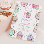 Cupcake 6. Geburtstagsparty 6 ist so süß Süßigkeit Einladung<br><div class="desc">Cupcake 6. Geburtstagsparty 6 x ist so Sweet Candy Einladung Alle Designs sind © PIXEL PERFECTION PARTY LTD</div>