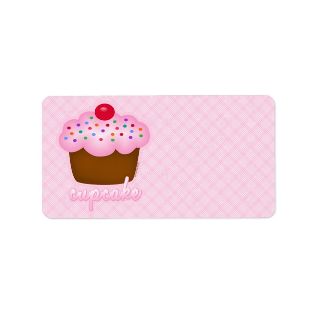 Cupcake Adressaufkleber (Vorne)