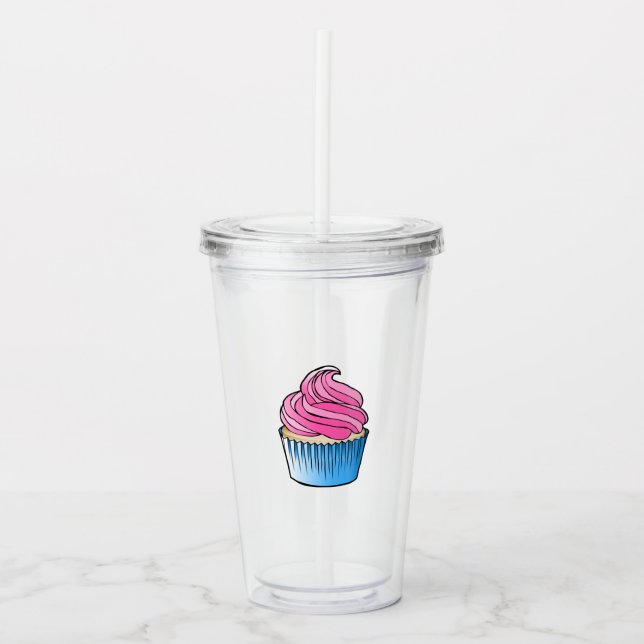 Cupcake - Akrylic Tumbler Acryltrinkbecher (Vorderseite)