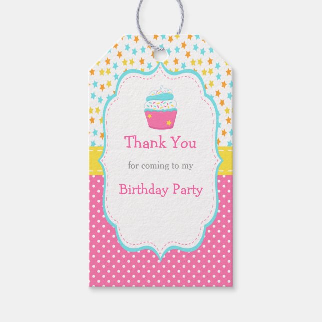 Cupcake and Sprinkles - Geschenkmarke Geschenkanhänger (Vorderseite)