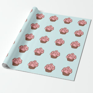 Cupcake Anniversaire Cadeau Papier d'enveloppement