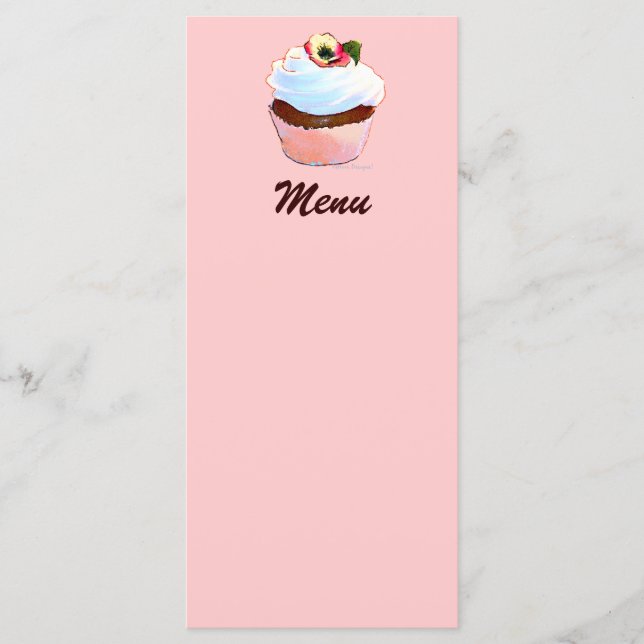 Cupcake au chocolat avec menu Pansy (Devant)