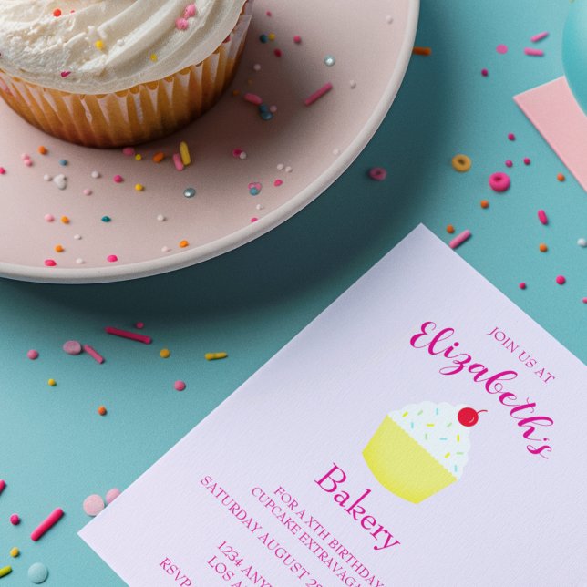 Cupcake-Back-Geburtstag Einladung (Von Creator hochgeladen)