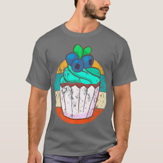 Cupcake Backbäckerei Kuchen Vintag Retro 12 T-Shirt