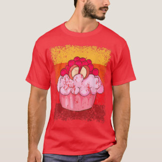 Cupcake Backbäckerei Kuchen Vintag Retro 13 T-Shirt