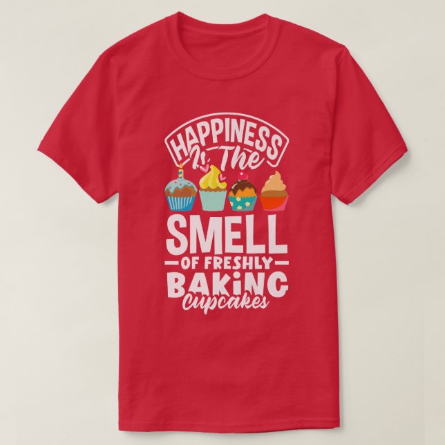 Cupcake Backbaker Backwaren Lover T-Shirt (Design vorne)
