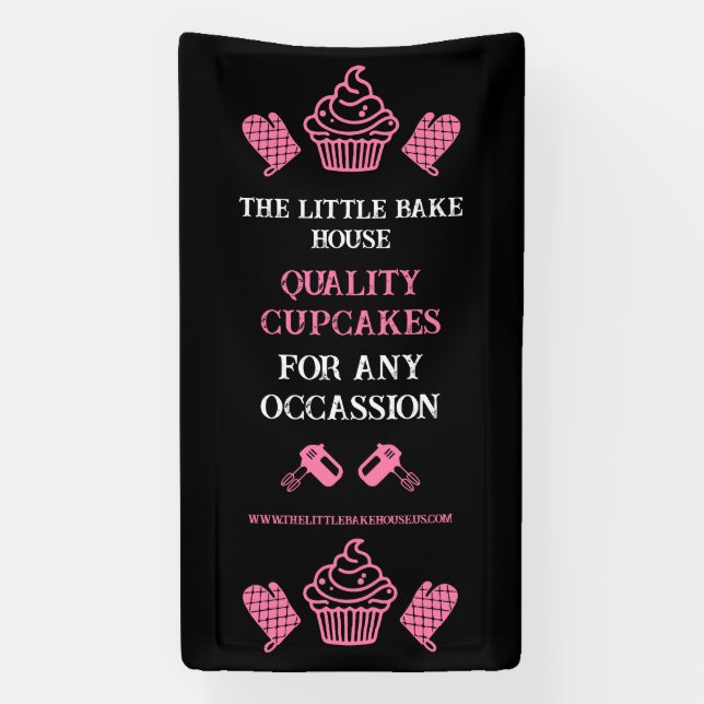 Cupcake-Bäcker Banner (Vertikal)