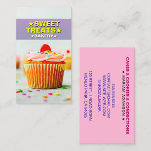 Cupcake-Bäcker & Süße Leckereien   Pastel-Bäckerei Visitenkarte